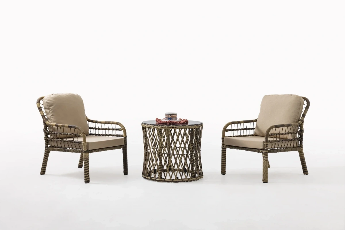 Pisa Bahçe ve Balkon Takımı (Açık Kahve - Tekli)