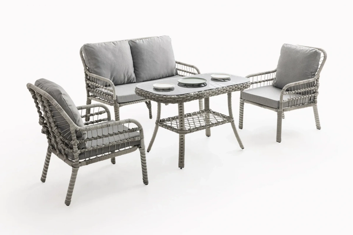 Pisa Bahçe ve Balkon Takımı (Gri - İkili)