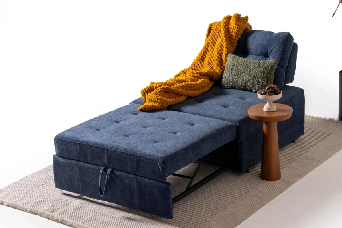 Rest Açılır Yataklı Tekli Lacivert Koltuk