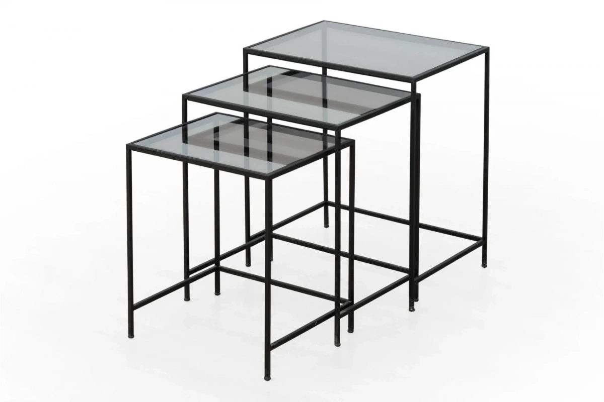 Royal Siyah Zigon Sehpa