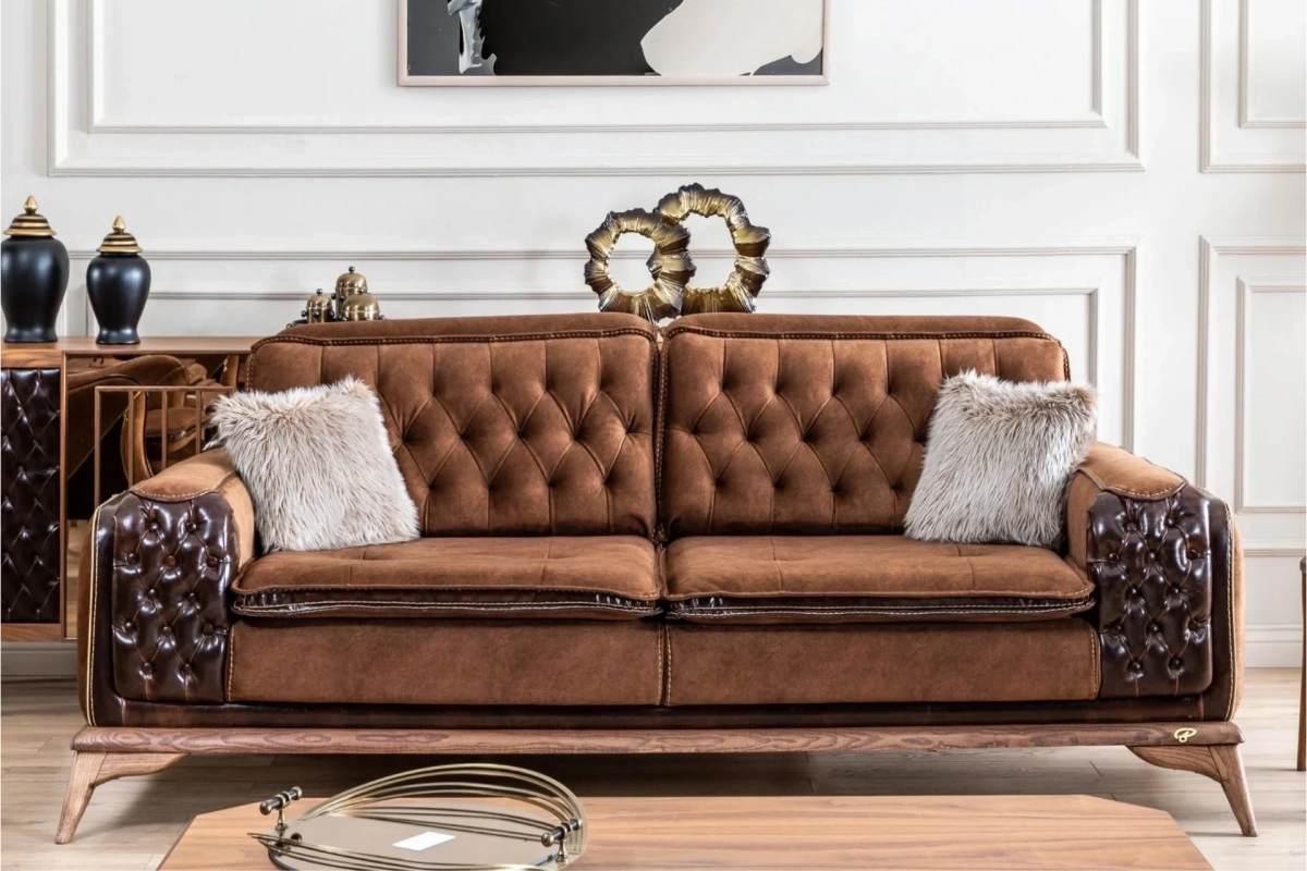 Seren Kahve 3lü Koltuk