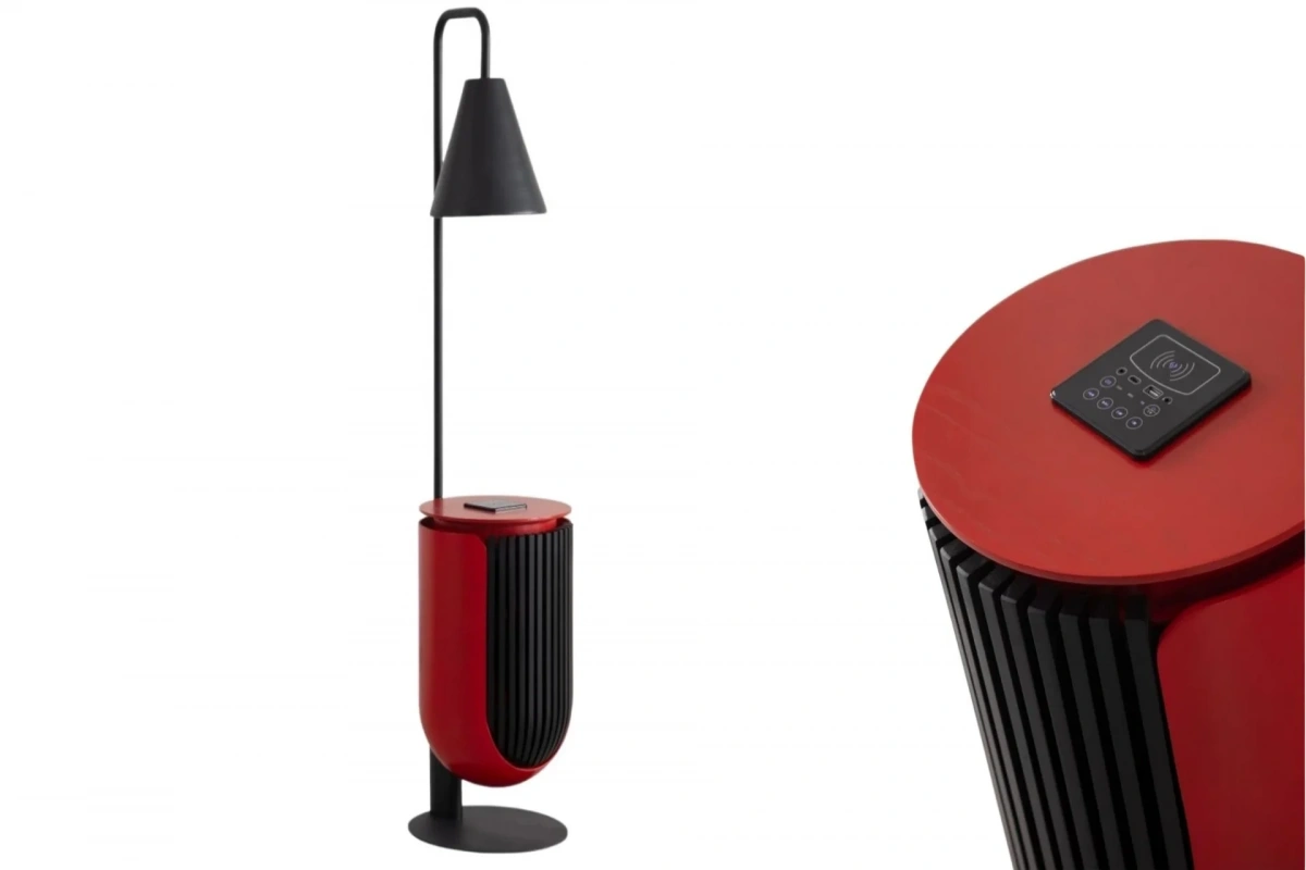 Tiesto Modern Çok Fonksiyonlu Lambader (Red)