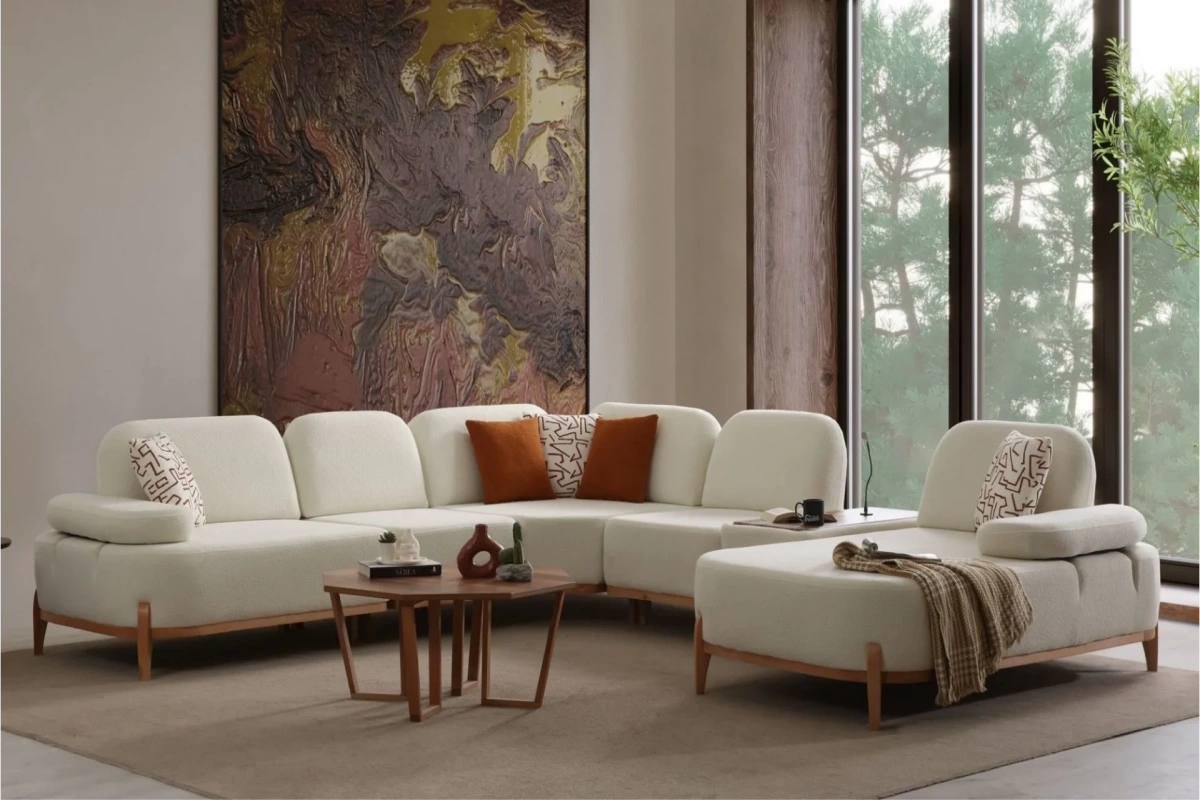 Toscana Dinlenmeli Köşe Koltuk Takımı