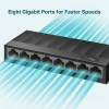 8 port Gbit Desktop Yönetilemez Plastik Kasa Switch