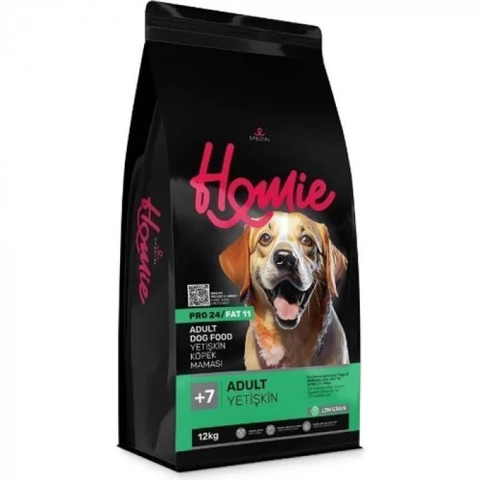 Homie Düşük Tahıllı 7 Yaş Yetişkin Köpek Maması 12 kg