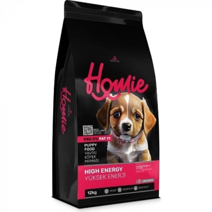 Homie Düşük Tahıllı High Energy Tavuklu Yavru Köpek Maması 12 kg