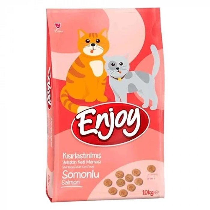 Enjoy Somonlu Kısırlaştırılmış Yetişkin Kedi Maması 10 kg