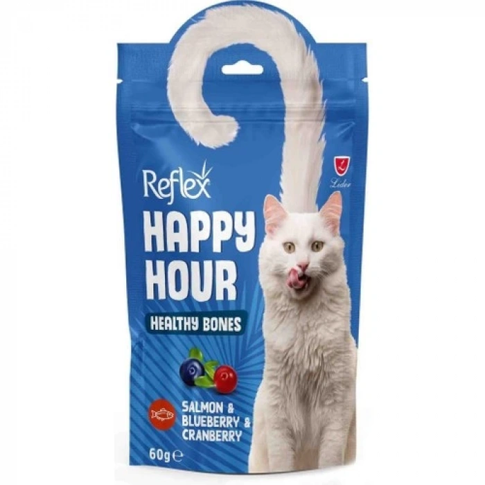 Reflex Happy Hour Somon ve Yaban Mersinli Kedi Ödül Maması 60 gr