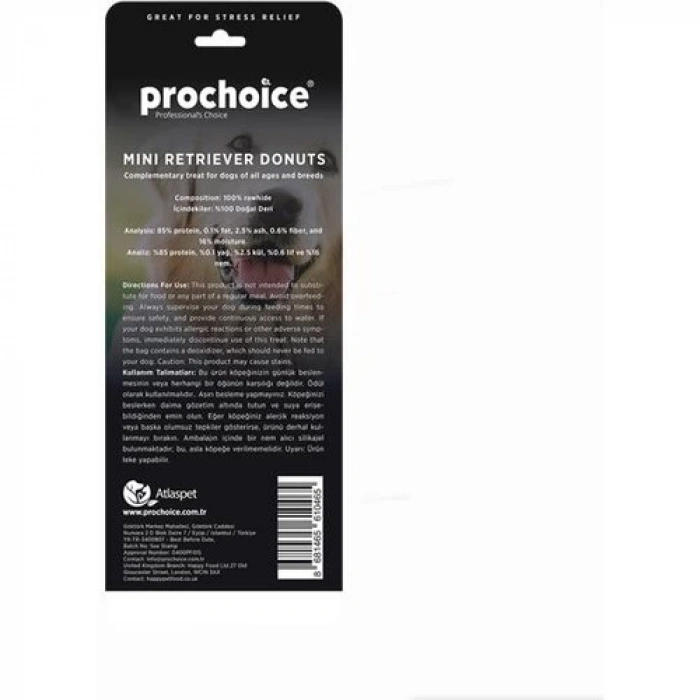 Prochoice Mini Retriever Donuts, Köpekler Için Mini Donut Ödül Maması 3 Parça
