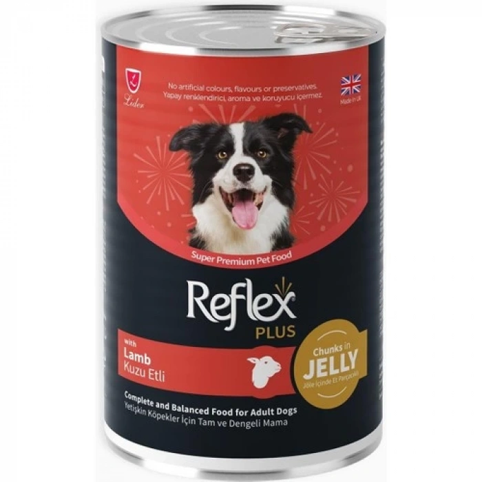 Reflex Plus Jöle Içinde Et Parçacıklı Kuzu Etli Yetişkin Köpek Maması 400 gr