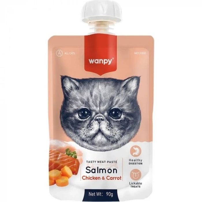Wanpy Taze Somonlu & Tavuklu Kedi Et Ezmesi 90 gr