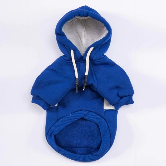 Pawstar Mavi Cute Köpek Hoodie Köpek Sweat Köpek Kıyafeti Kedi Kıyafeti - L