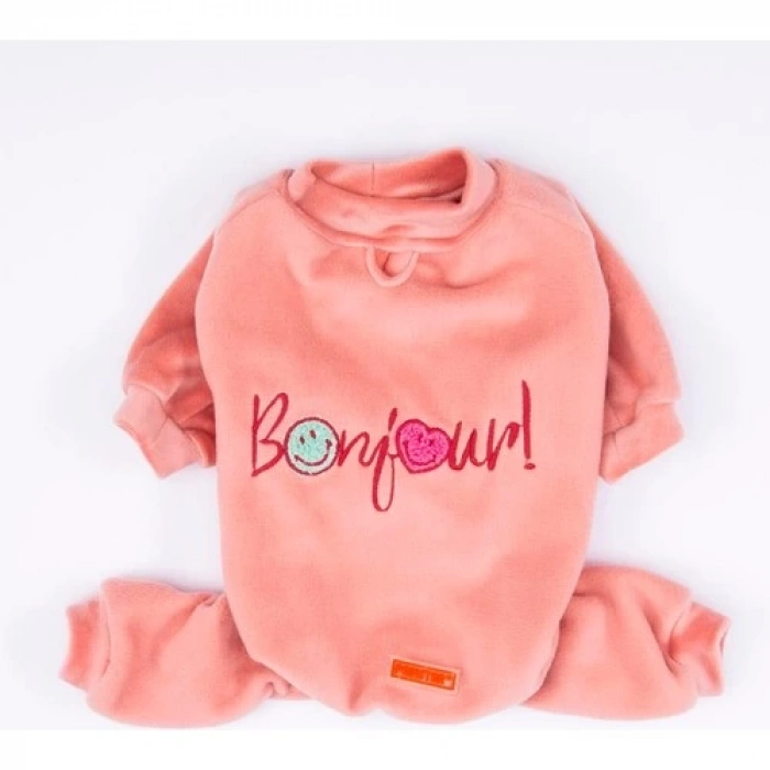 Pawstar Rose Bonjour Kadife Küçük Irk Köpek Tulumu