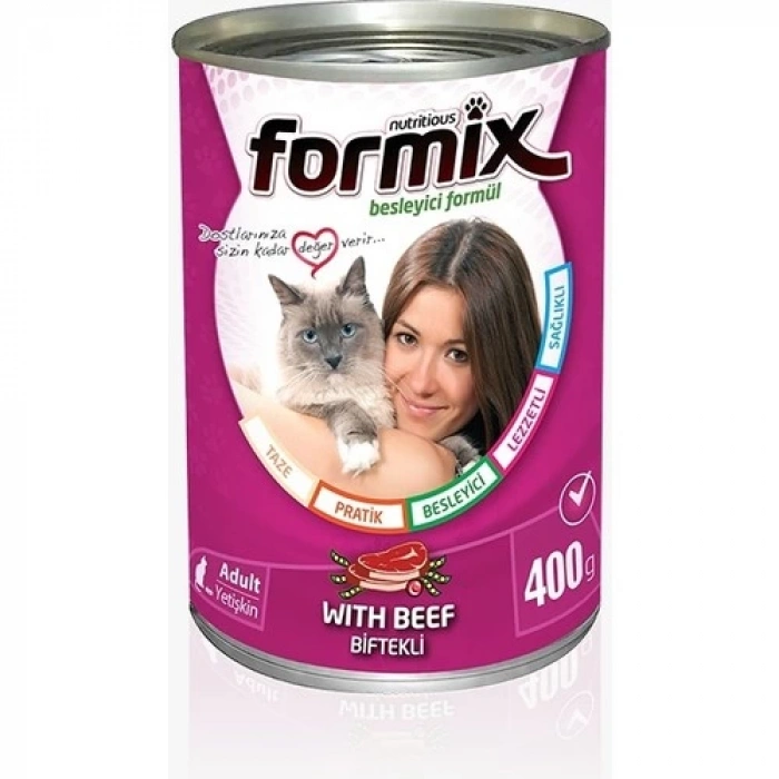 Formix Beef & Liver /Sığır Etli Ve Ciğerli Konserve Kedi Maması 400Gr