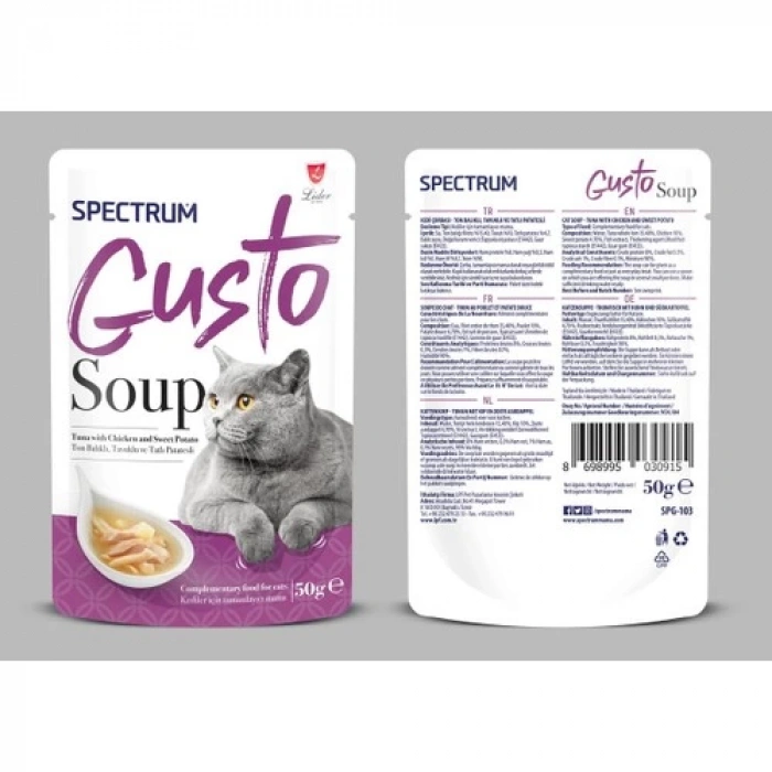 Ton Balıklı ,tavuklu ve Tatlı Patatesli Kedi Çorbası