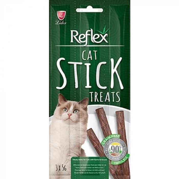 Reflex Av Hayvanlı ve Kaz Etli Stick 5 gr 3lü Kedi Ödül Çubuğu