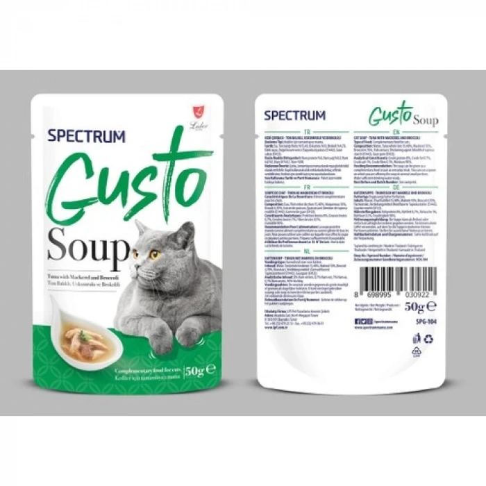 Uskumrulu,ton Balıklı ve Brokolili Kedi Çorbası