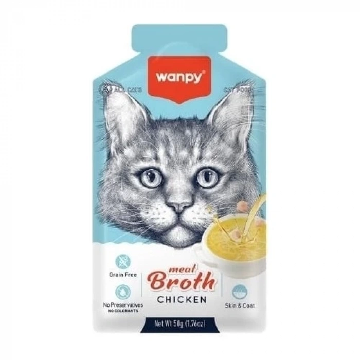 Wanpy Tavuk Etli Tahılsız Kedi Çorbası 50 Gr