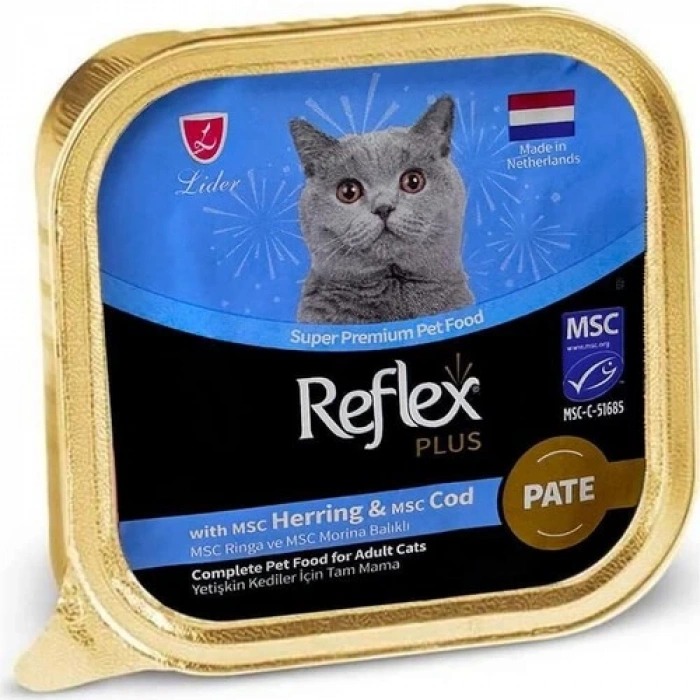 Reflex Plus Pate Ringa ve Morina Balıklı Kedi Konservesi 85 gr