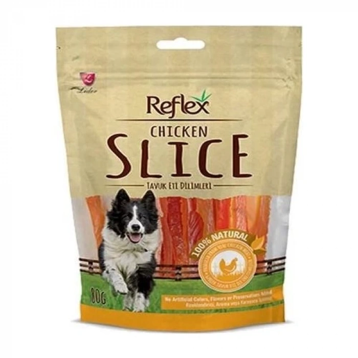 Reflex Kurutulmuş Tavuklu Yumuşak Dilim Köpek Ödülü 80 gr