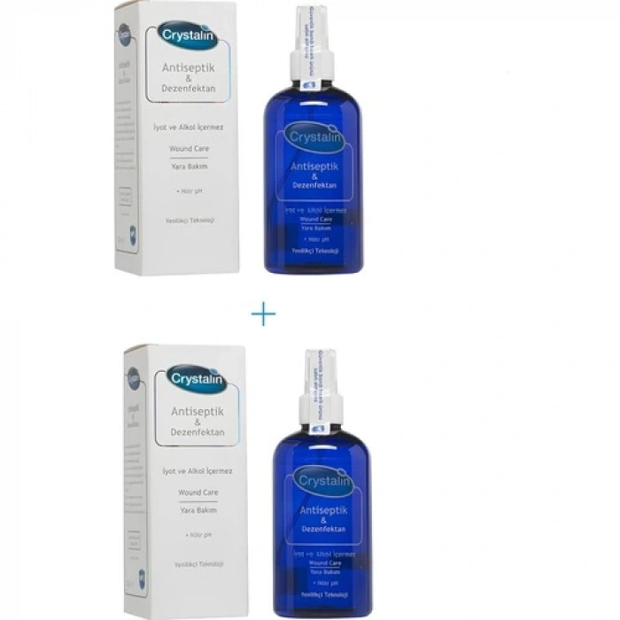 Crystalin Animal Health Kedi Köpek için 200 ml ( Yara Bakım Solüsyonu ve Dezenfektan )-(2 Adet )