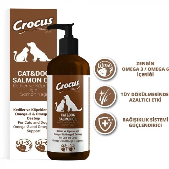 Crocus Kedi Köpek Somon Yağı 200 Ml