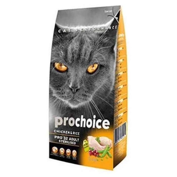 Pro Choice Pro32 Tavuklu ve Pirinçli Kısırlaştırılmış Kedi Maması 2 Kg