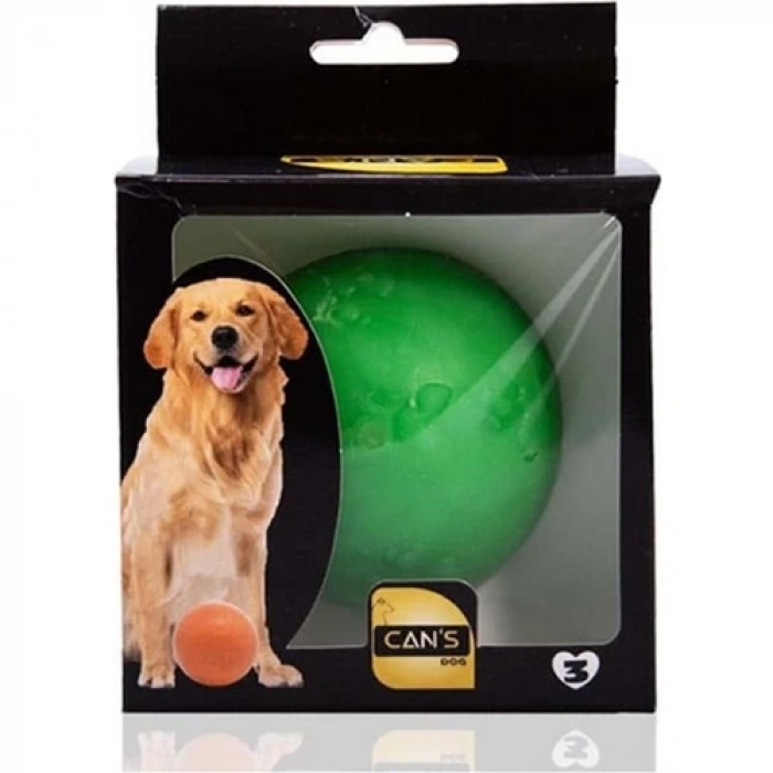 Cans Dog Büyük Boy Köpek Topu Yeşil (3) 7,5 cm