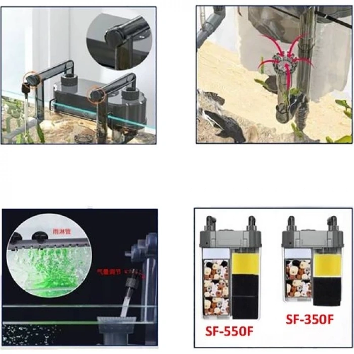 Sobo Askı Dış Filtre SF-350F 5W 300 Lt/saat