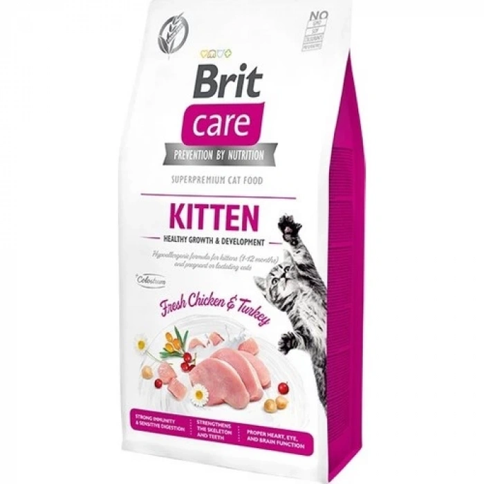 Brit Care Tahılsız Healthy Growth Tavuk Hindili Yavru Kedi Maması 7kg