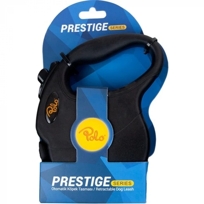 Polo. Prestige Makaralı Otomatik Tasma M 5 Metre - 25 Kg Siyah Kırmızı