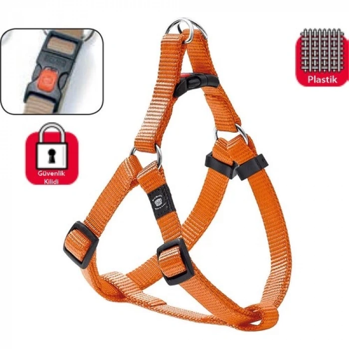 Karlie Kilitli Göğüs Tasma M 40-70Cm Turuncu
