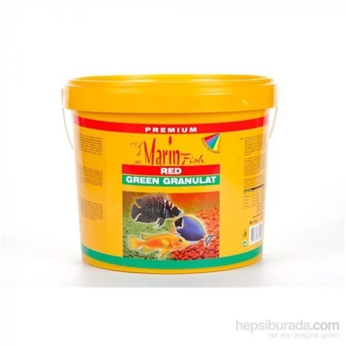 Ahm Marin Red Green Granulat Balık Yemi Kova 3 KG