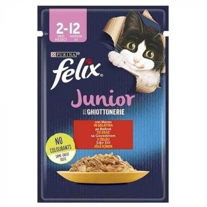 Felix Sığır Etli Yavru Kedi Yaş Maması 85 gr