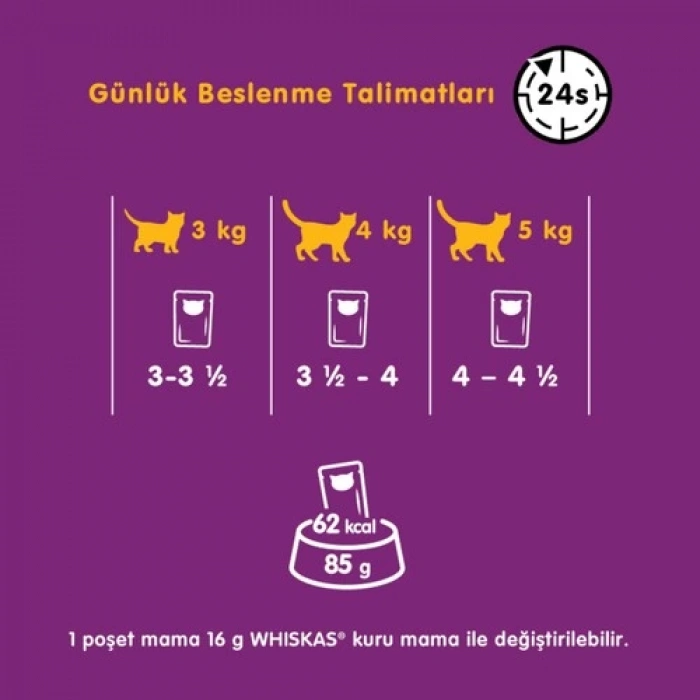 Whiskas Tavuklu Poşet Mama 85 gr