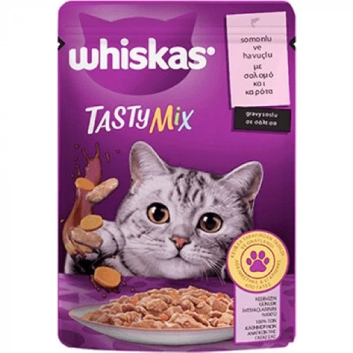 Whiskas Pouch Tasty Mix Somunlu Havuçlu 85 gr