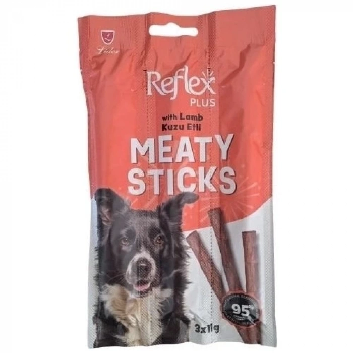 Reflex Plus Kuzu Etli Çubuk Yetişkin Köpek Ödül Maması 11 Gr 3 Adet