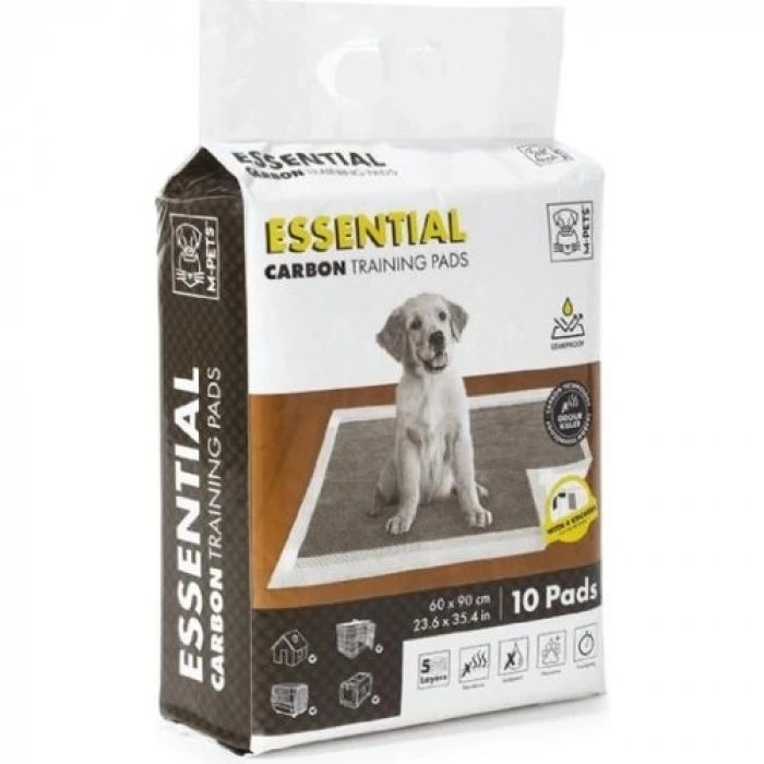 M-Pets Essential Karbonlu Yapışkanlı Köpek Çiş Pedi 10lu 60X90CM