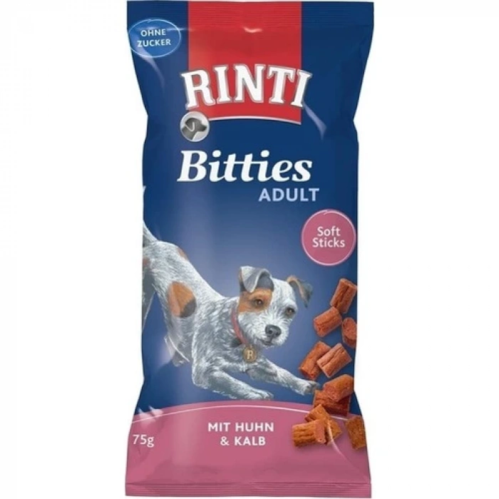 Rinti Bitties Yetişkin Köpek Ödülü Tavuk-Dana 75GR