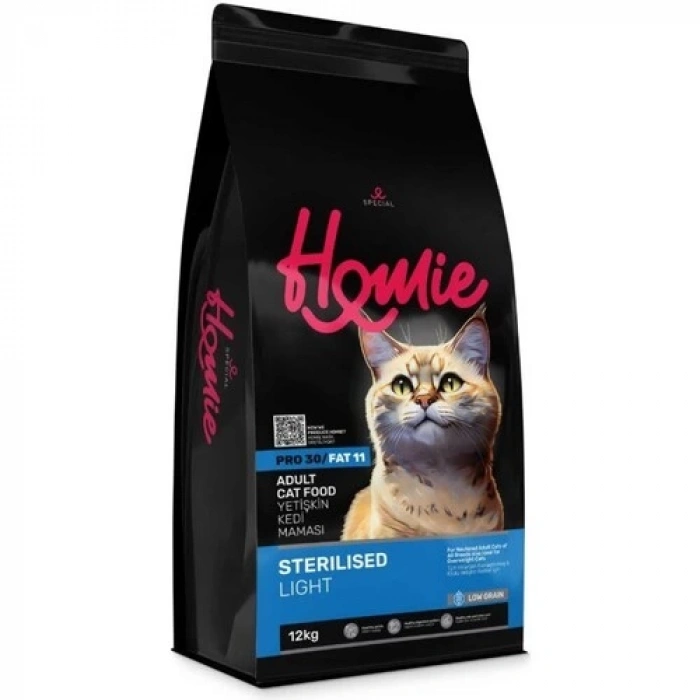 Homie Düşük Tahıllı Kısırlaştırılmış Kedi Maması 12KG