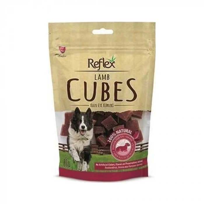 Reflex Kurutulmuş Kuzu Etli Dilim Küp Köpek Ödülü 80 gr