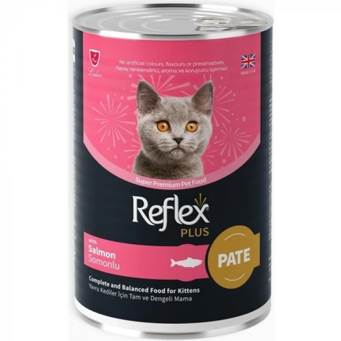 Reflex Plus Pate Içinde Et Parçacıklı Somonlu Yavru Kedi Maması 395 gr