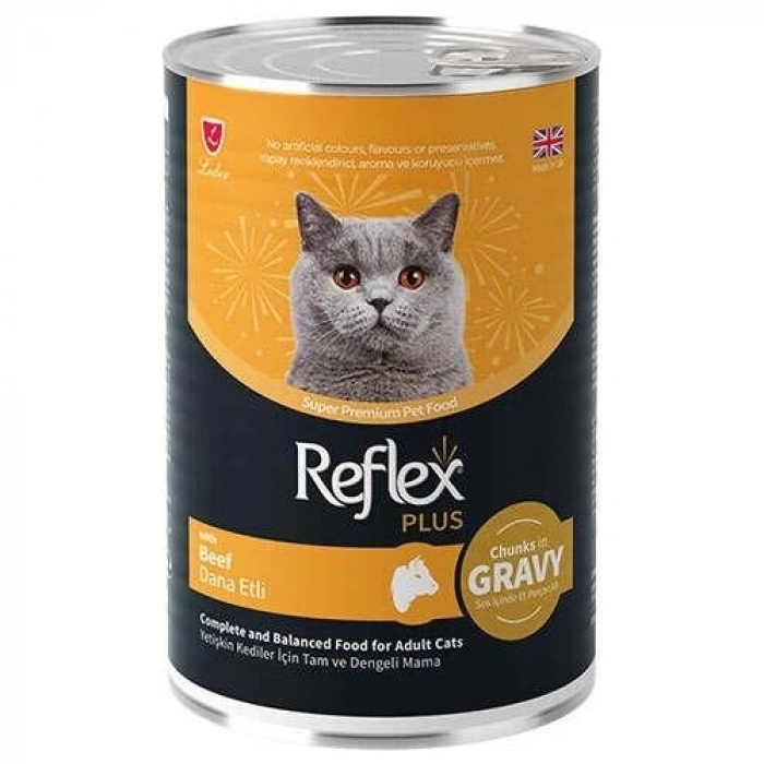 Reflex Plus Dana Etli Sos Içinde Et Parçacıklı Kedi Konservesi 400 gr