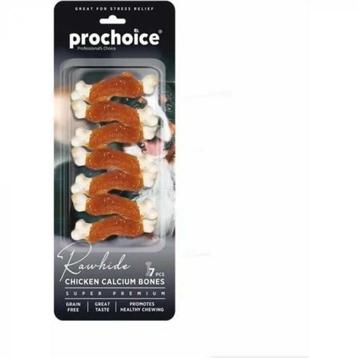 Prochoice Chicken Calcium Bones, Tavuk Sargılı Kalsiyum Kemik Köpek Ödülü 7 Parça
