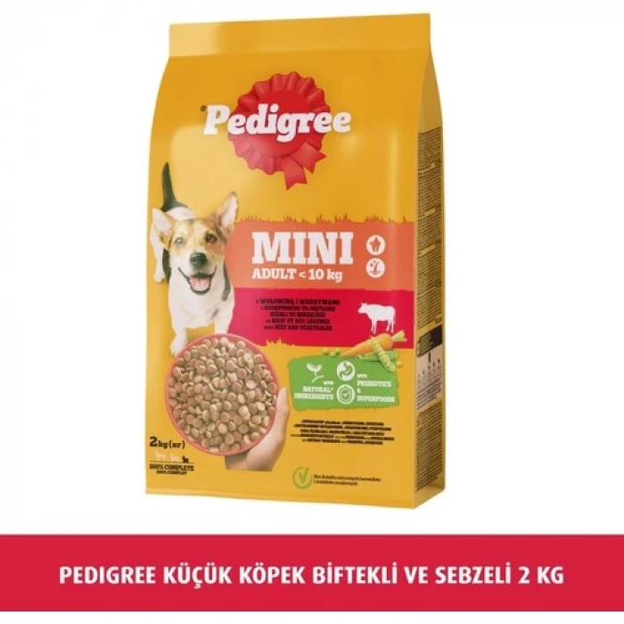 PEDİGREE KÜÇÜK CİNS BİFTEK&SEBZE 2000 GR NEW
