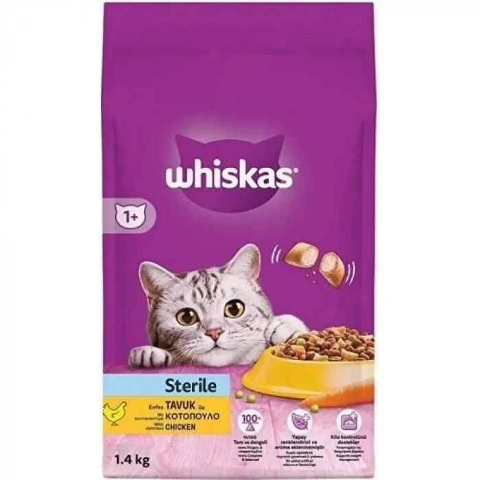 Whiskas Kısır Tavuklu Kuru Mama 1400 gr