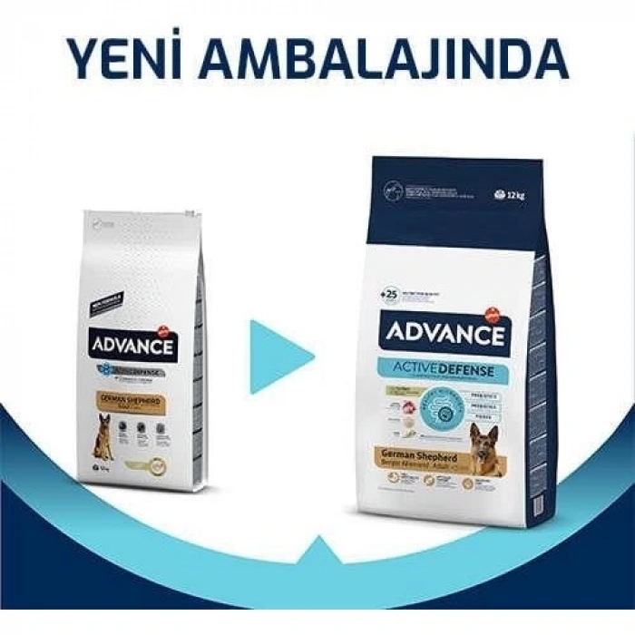Advance Alman Kurtları için Hindili Yetişkin Köpek Maması 12 Kg