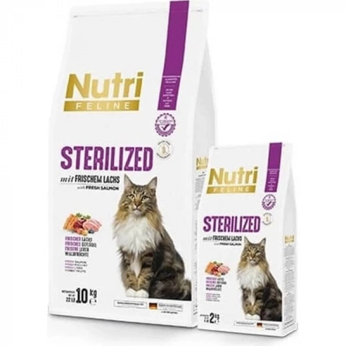 Nutri Feline Sterilised Kısırlaştırılmış Tahılsız Kedi Maması 10 kg