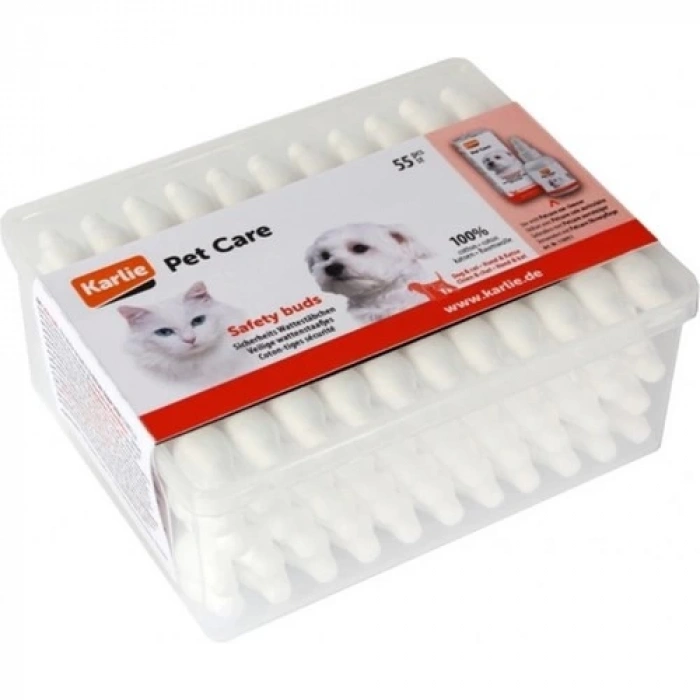 Karlie Kedi - Köpek Kulak Temizleme Çöpü 55li