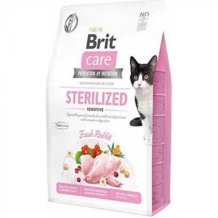 Brit Care Hipoalerjenik Sterilized Sensitive Tavşanlı Tahılsız Kısırlaştırımış Kedi Maması 7 Kg